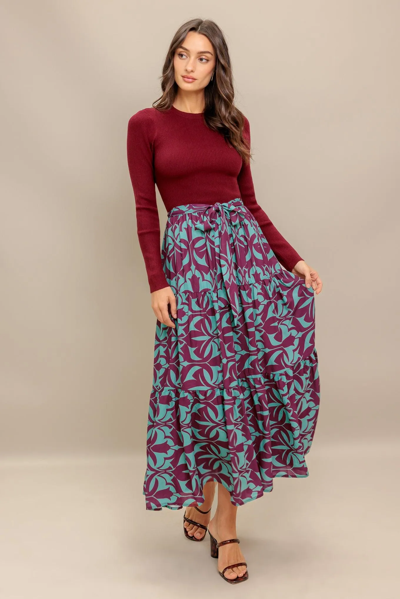 Sangria Bloom Woven Midi Dress sold by Zulily product image thumbnail 3