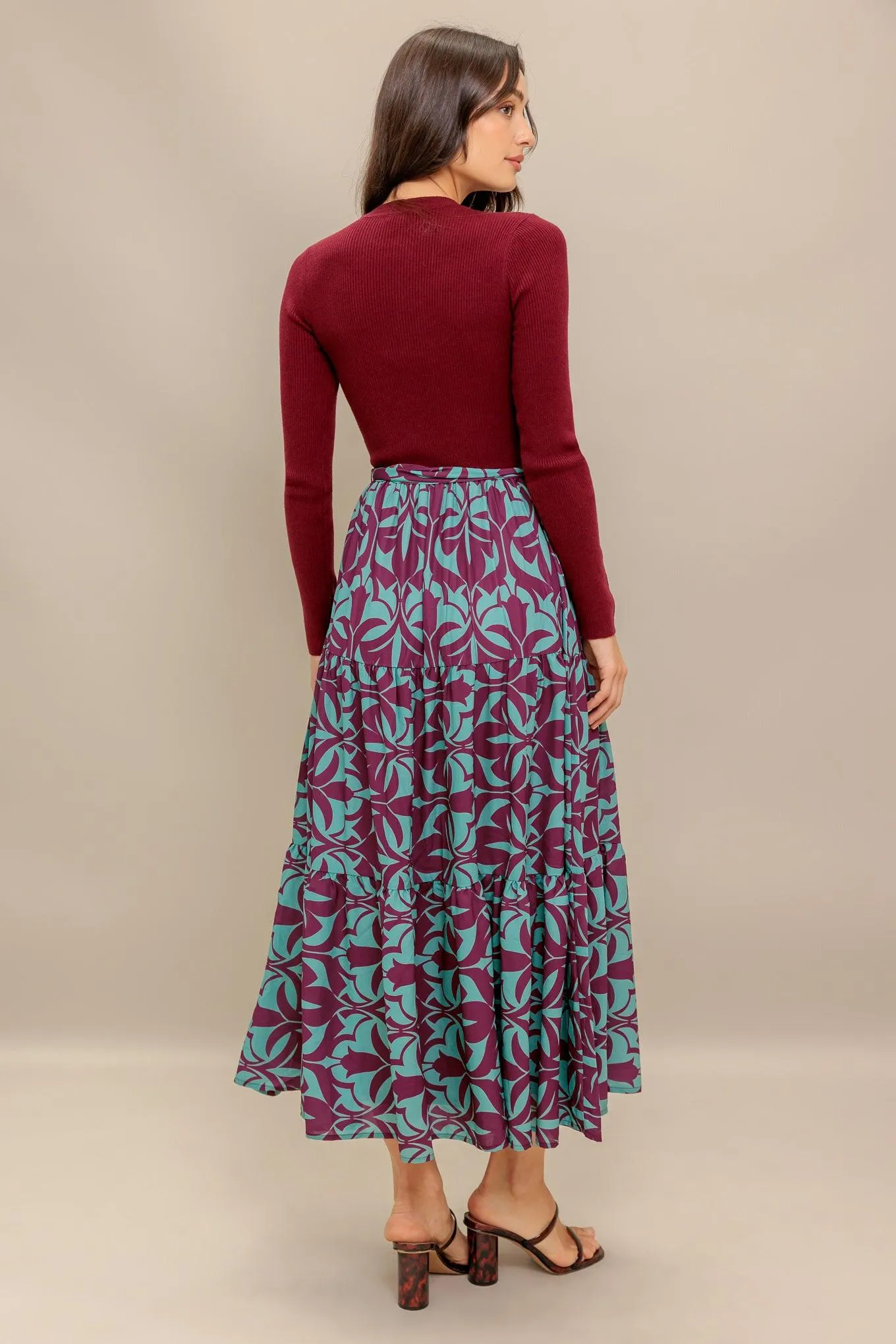 Sangria Bloom Woven Midi Dress sold by Zulily product image thumbnail 4
