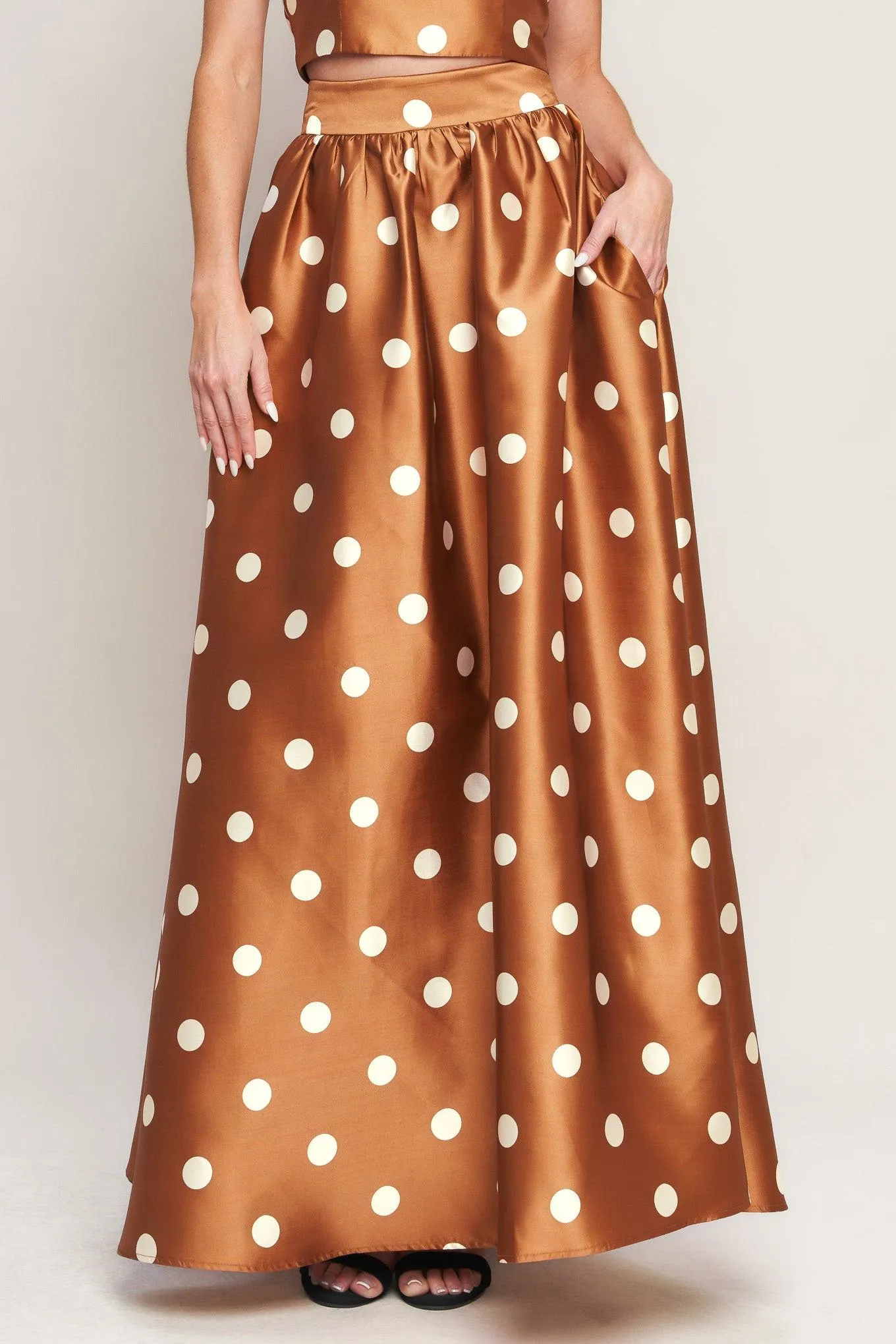 Chic Polka Flow Woven Full Maxi Skirt sold by Zulily product image thumbnail 3