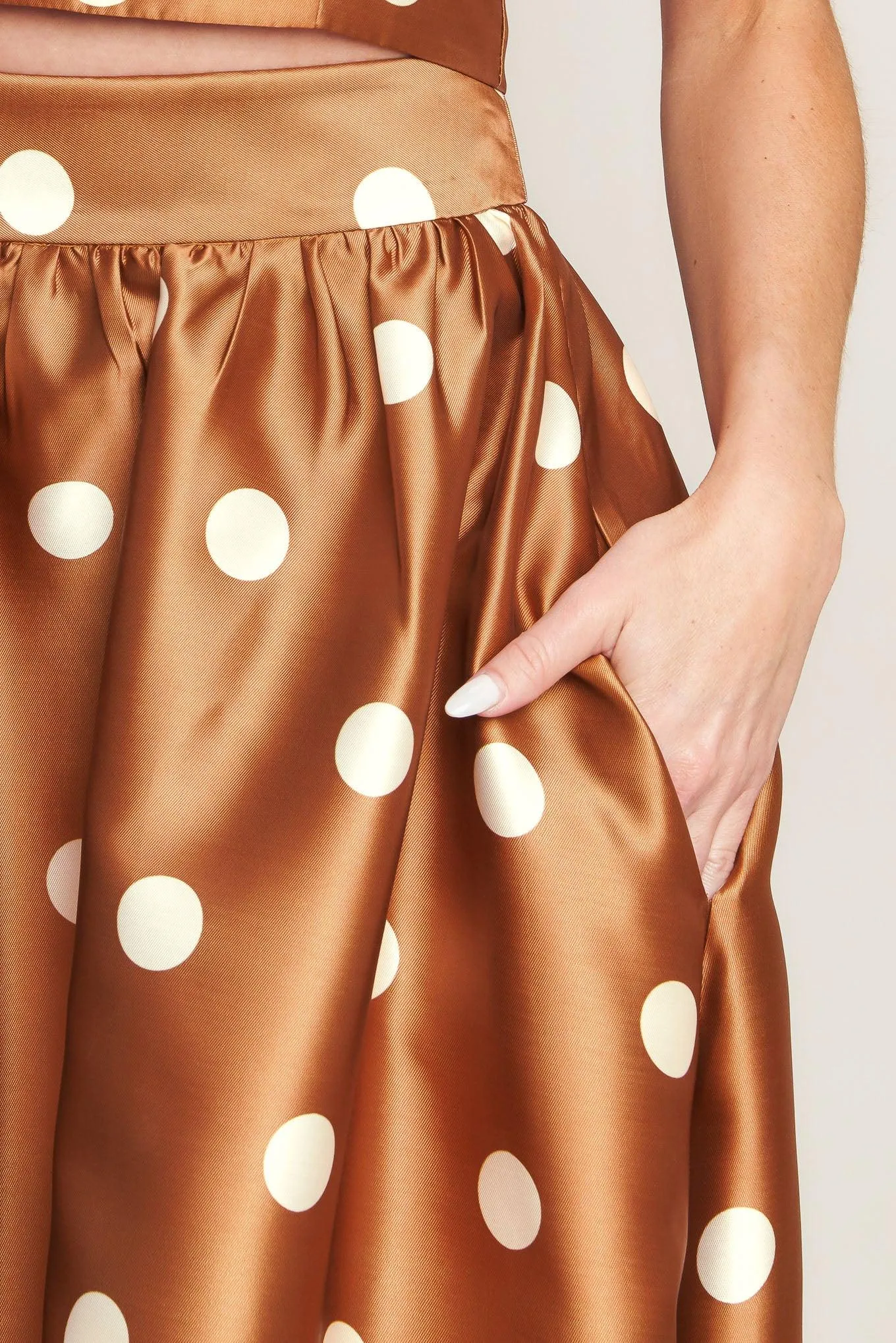 Chic Polka Flow Woven Full Maxi Skirt sold by Zulily product image thumbnail 4