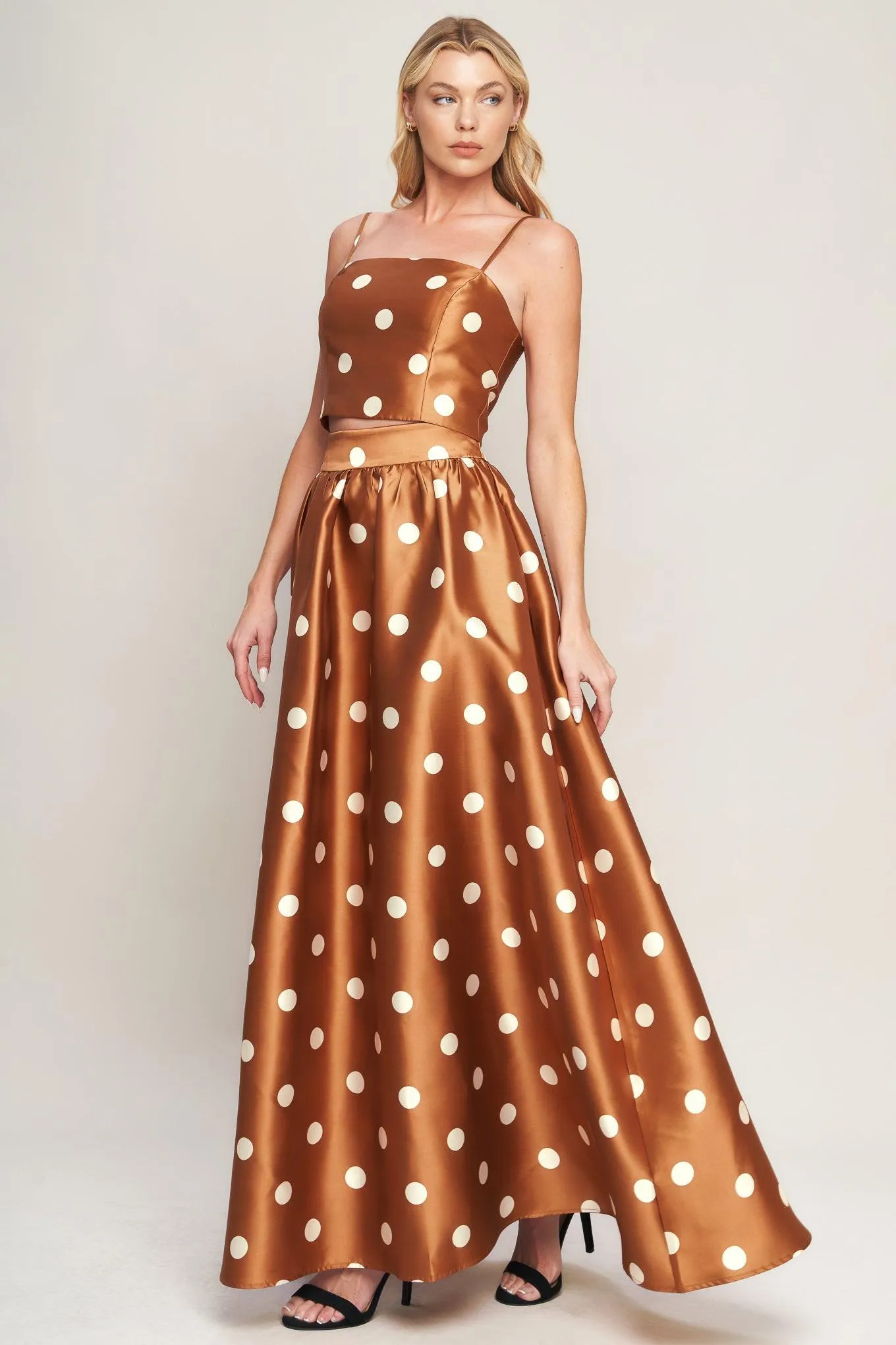 Chic Polka Flow Woven Full Maxi Skirt sold by Zulily