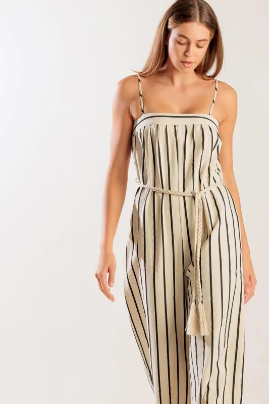 Just the Beginning Woven Jumpsuit made by Flying Tomato