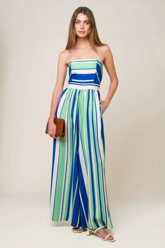 Riverside Sips Woven Jumpsuit made by Flying Tomato
