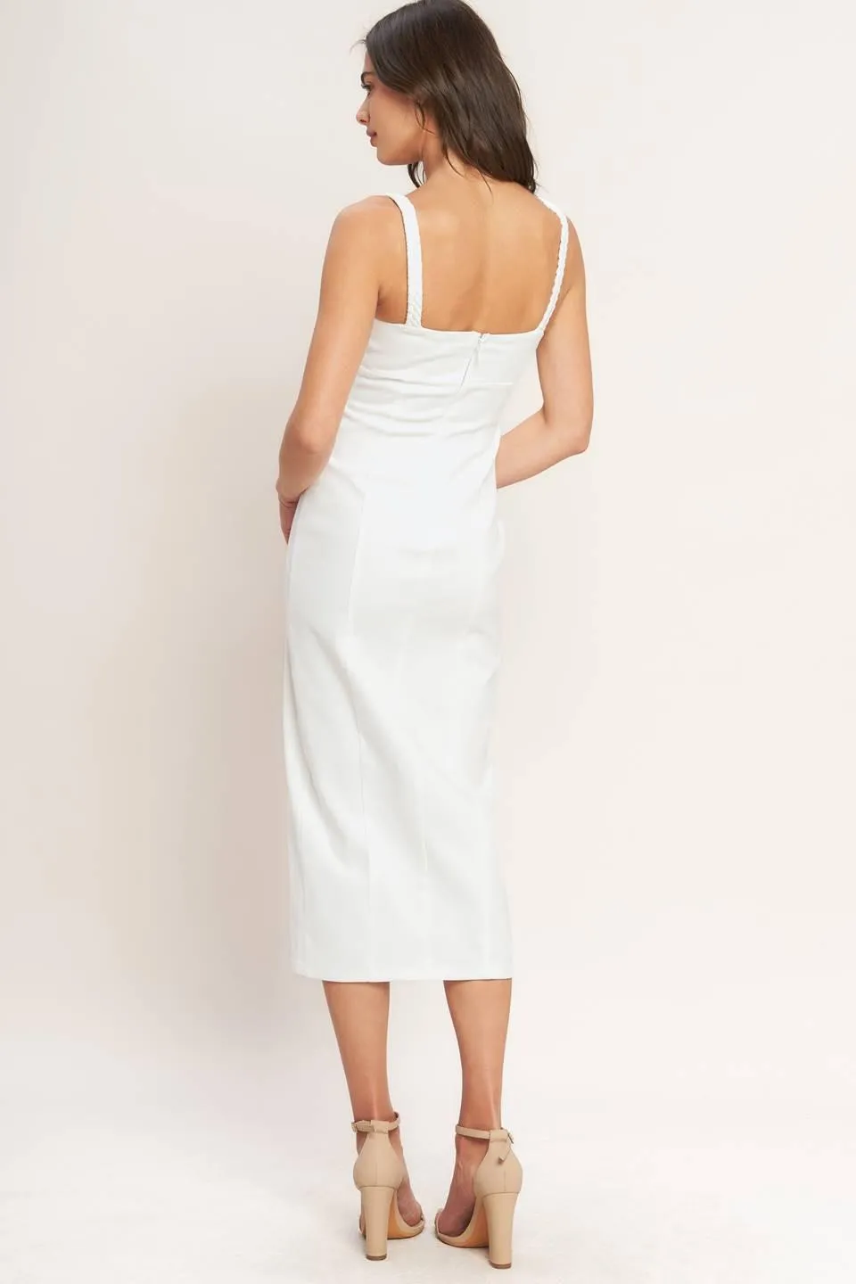 Silent Shin Twill Midi Dress sold by Zulily product image thumbnail 2