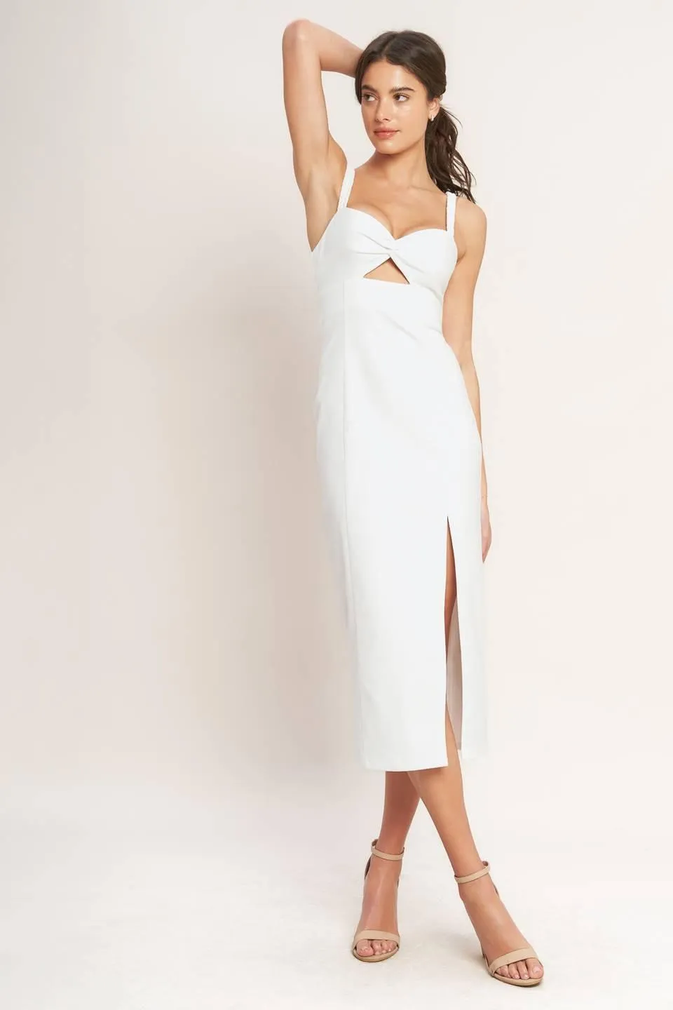 Silent Shin Twill Midi Dress sold by Zulily product image thumbnail 4
