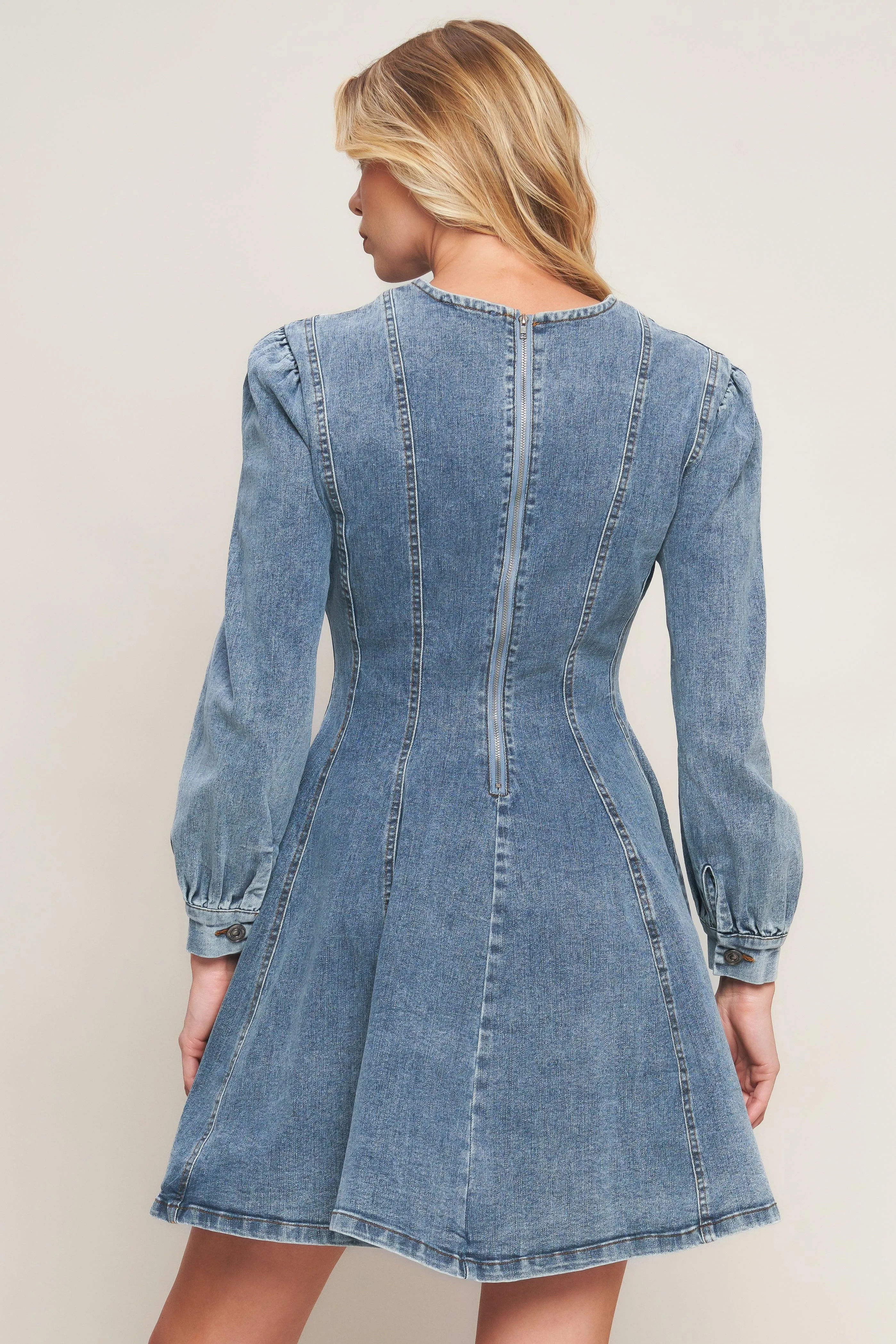 Your Sweetie Denim Mini Dress sold by Zulily product image thumbnail 5