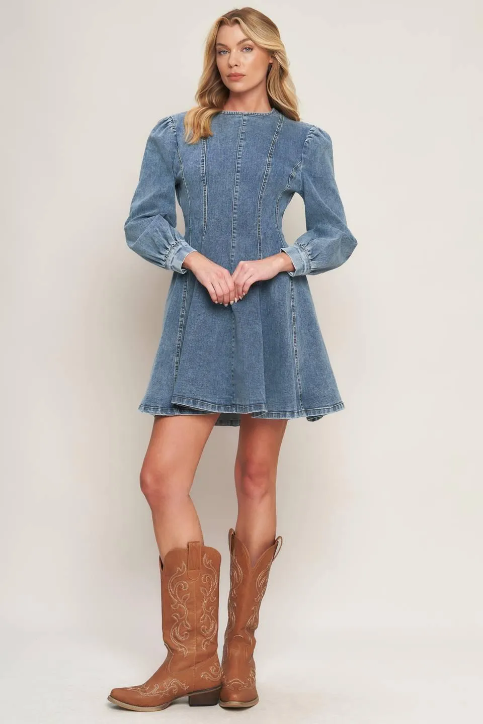 Your Sweetie Denim Mini Dress sold by Zulily product image thumbnail 2