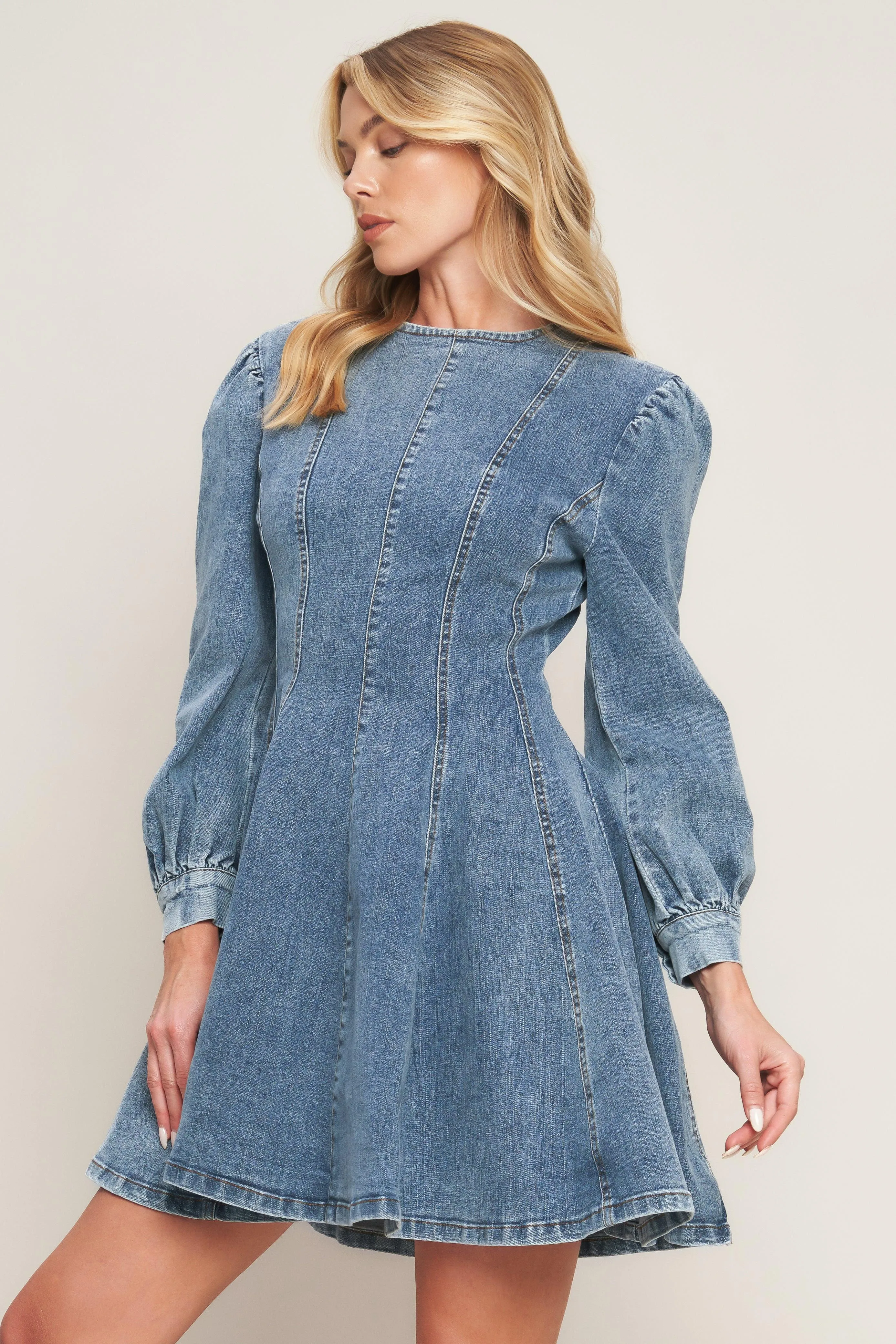 Your Sweetie Denim Mini Dress sold by Zulily product image thumbnail 3