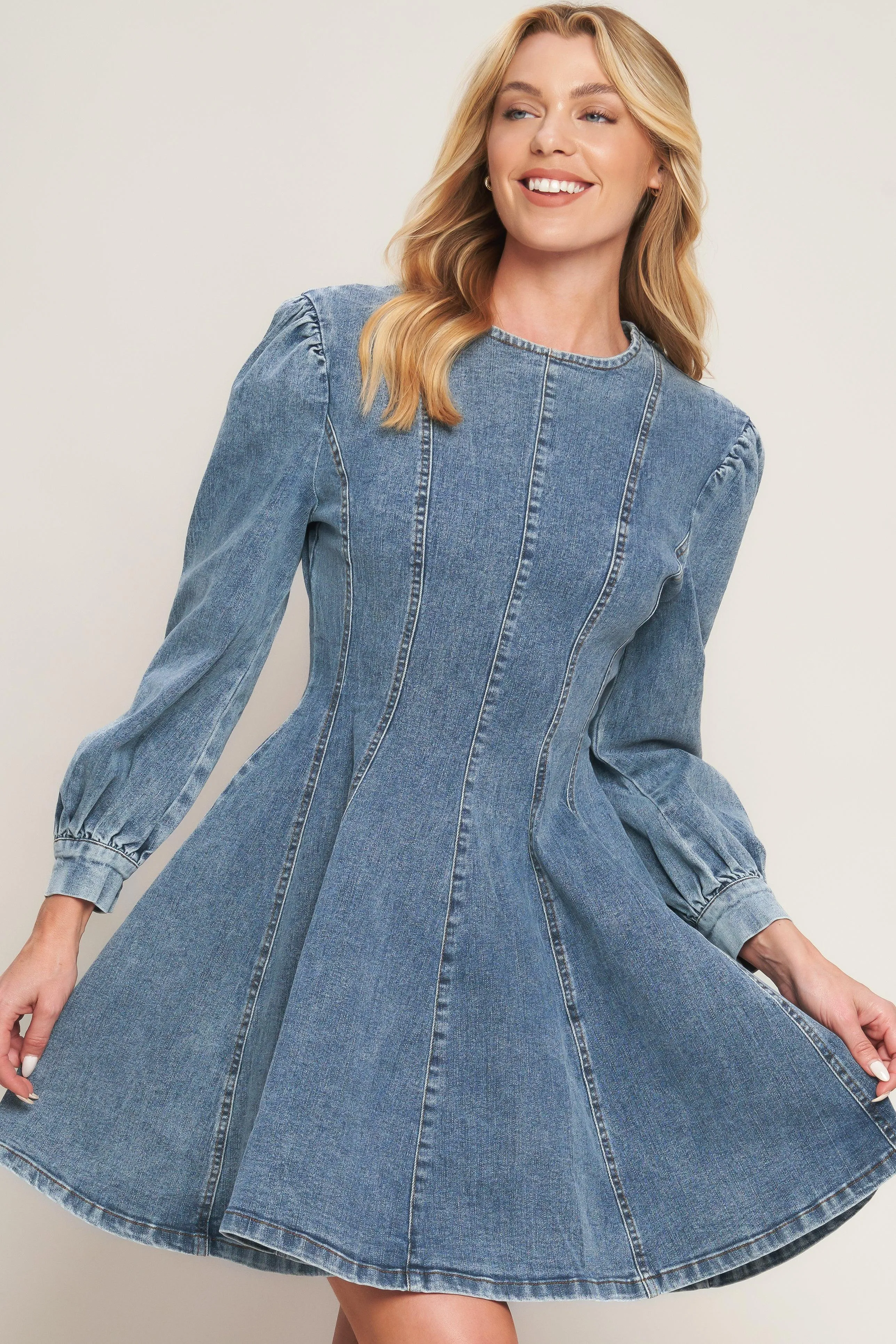 Your Sweetie Denim Mini Dress sold by Zulily product image thumbnail 4
