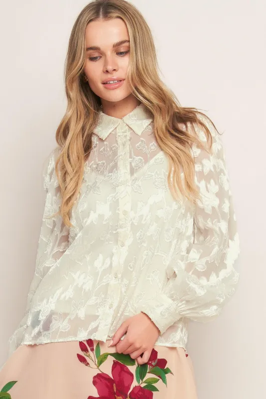 Incredible Love Jacquard Woven Top made by Flying Tomato