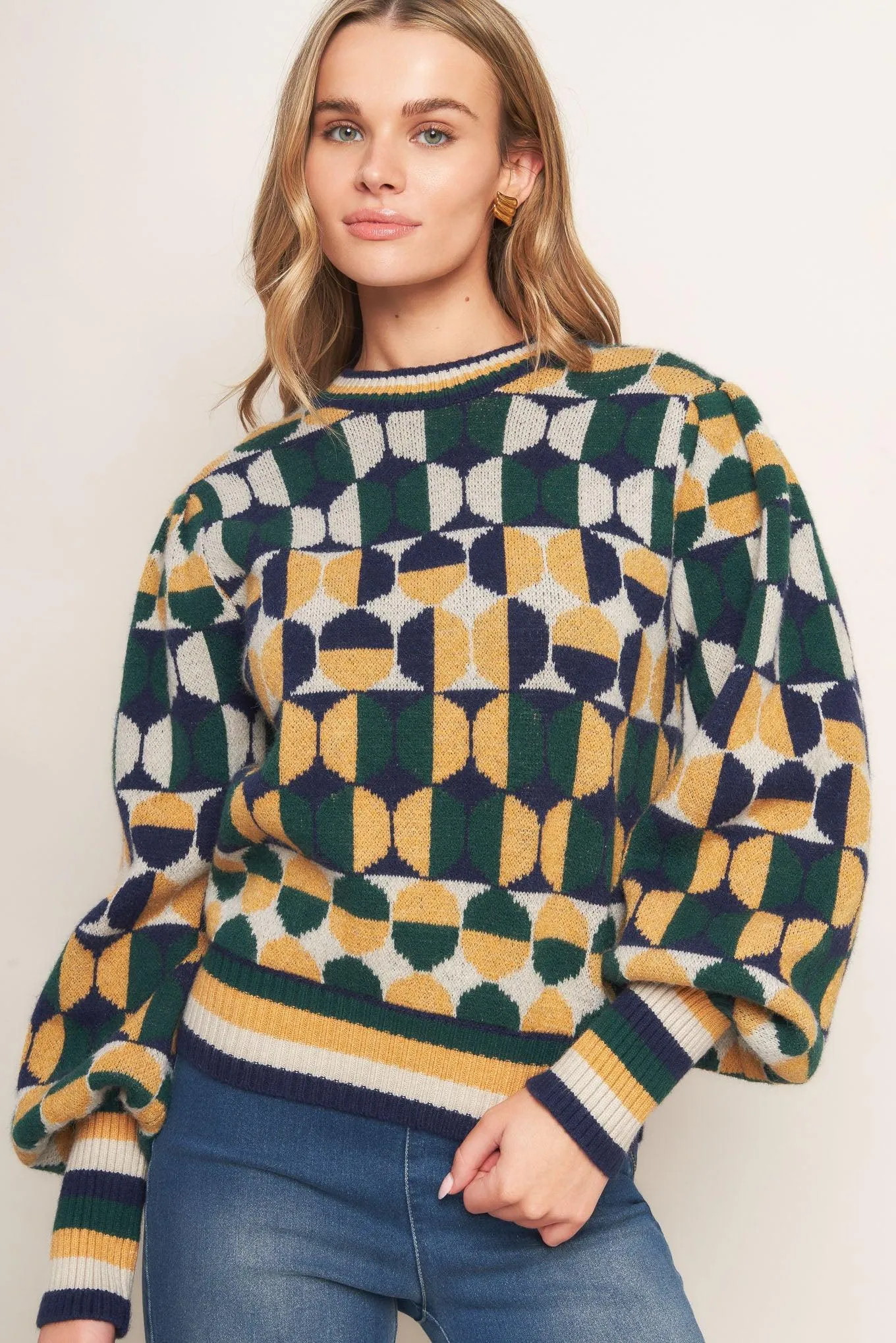 Cheer You on Jacquard Sweater Top sold by Zulily