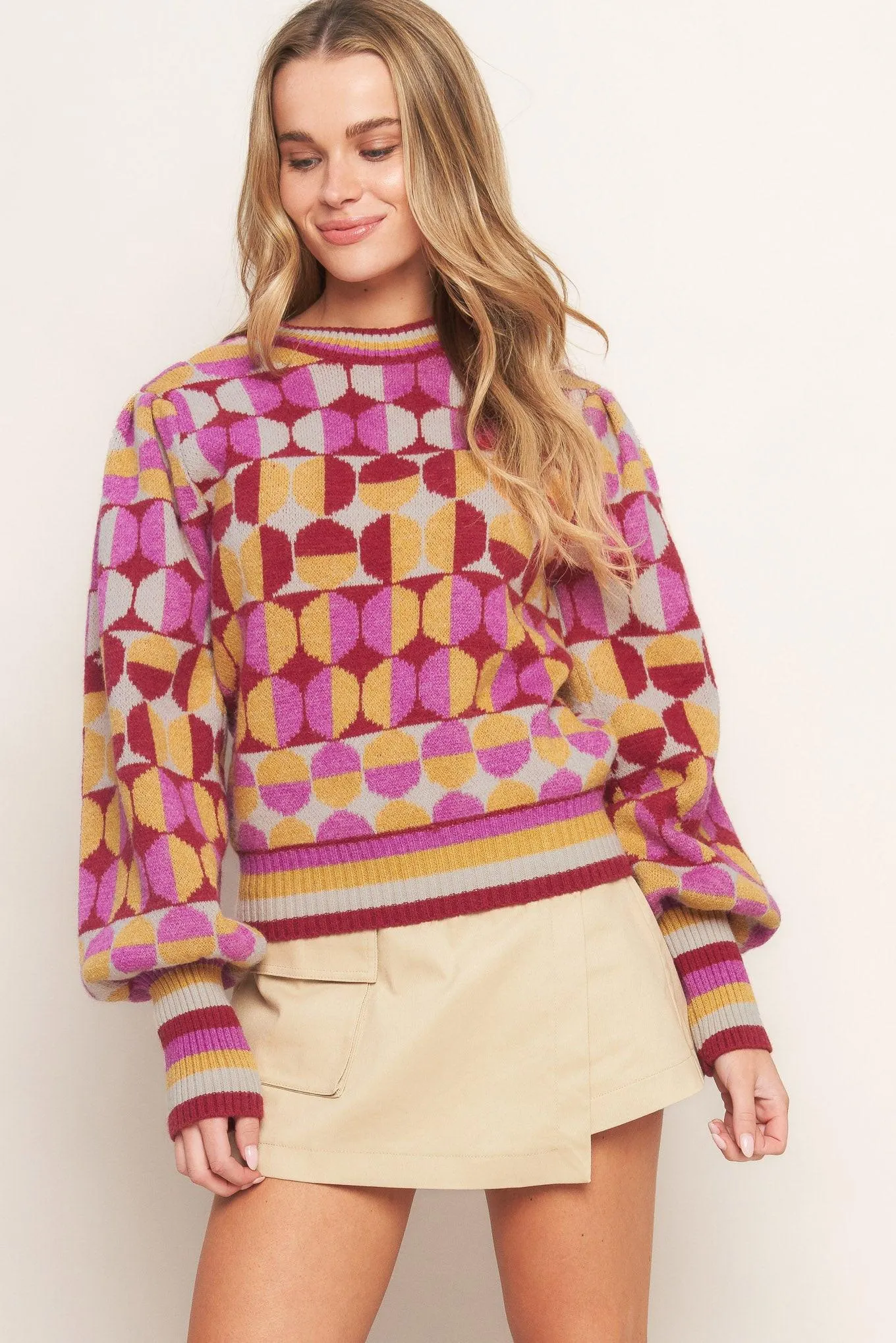 Cheer You on Jacquard Sweater Top sold by Zulily product image thumbnail 2