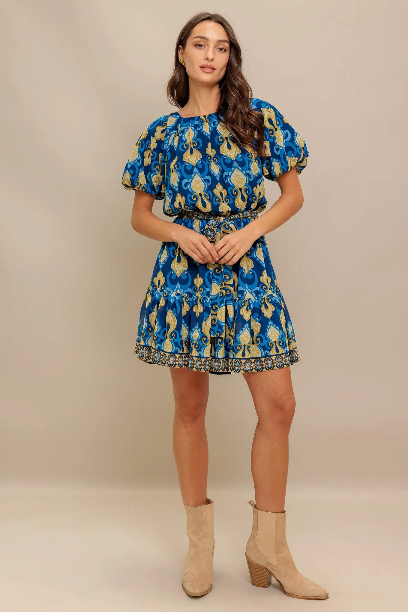 Baroque Breeze Woven Mini Dress sold by Zulily product image thumbnail 5