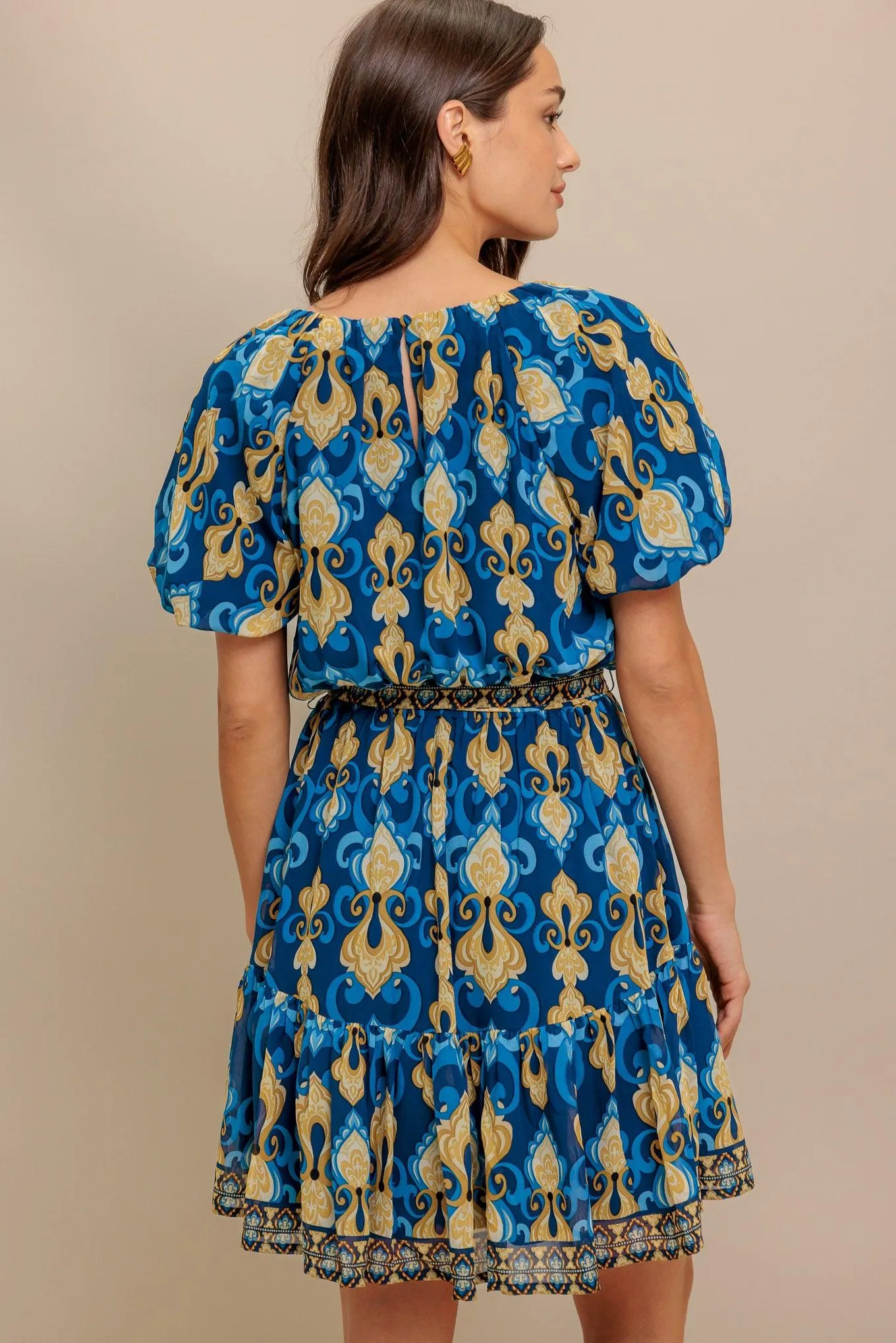 Baroque Breeze Woven Mini Dress sold by Zulily product image thumbnail 2