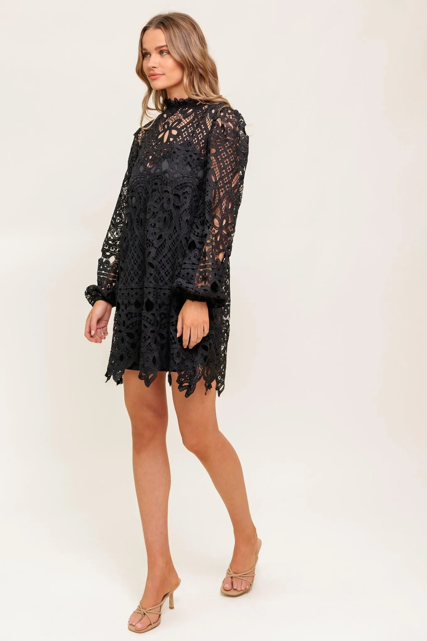 Getting Started Woven Lace Mini Dress sold by Zulily product image thumbnail 4