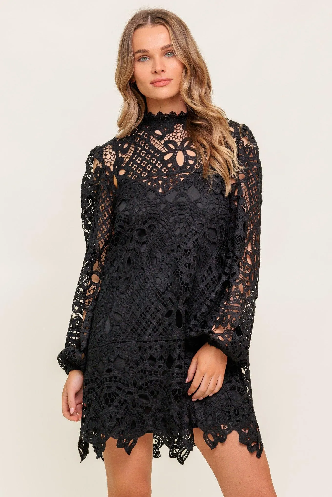 Getting Started Woven Lace Mini Dress sold by Zulily product image thumbnail 5