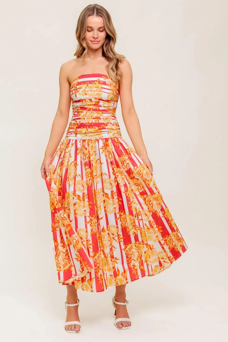 Peony Storm Dance Woven Midi Dress sold by Zulily product image thumbnail 3