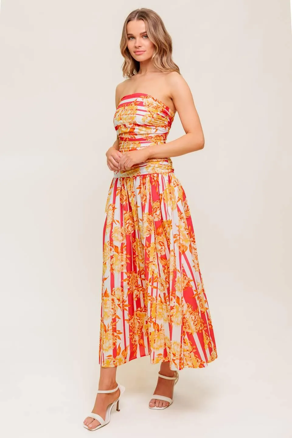 Peony Storm Dance Woven Midi Dress sold by Zulily product image thumbnail 4