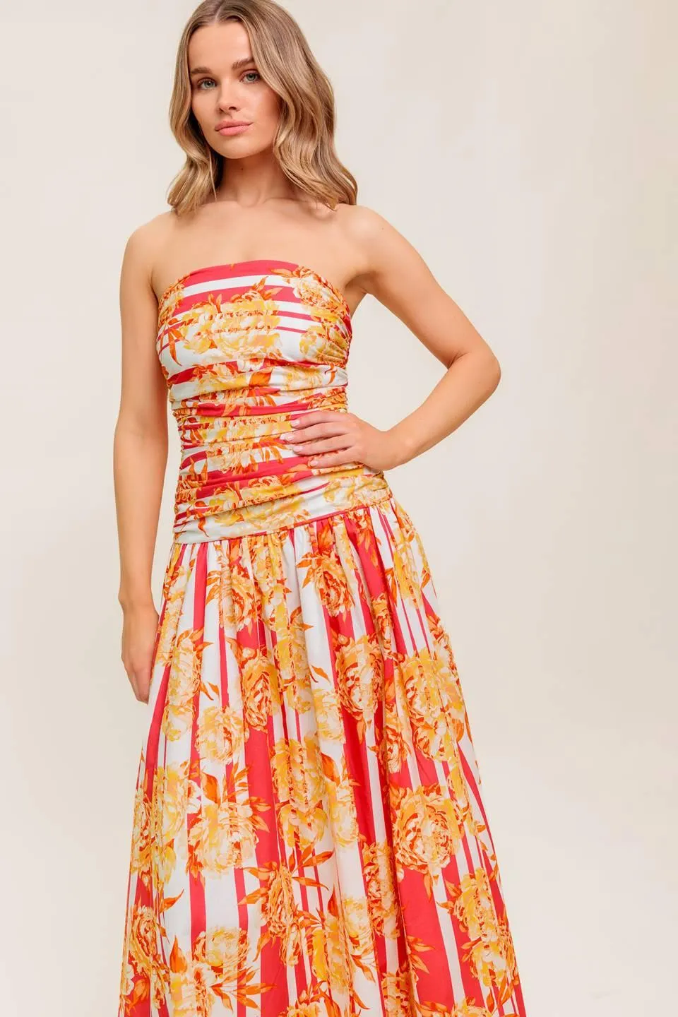 Peony Storm Dance Woven Midi Dress sold by Zulily product image thumbnail 5