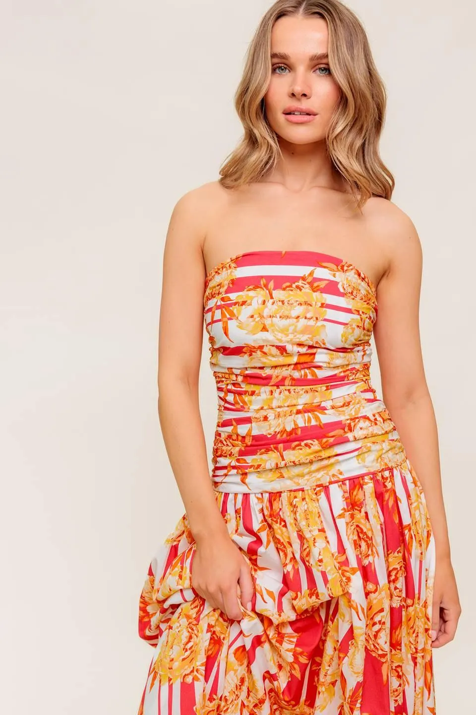 Peony Storm Dance Woven Midi Dress sold by Zulily product image thumbnail 2