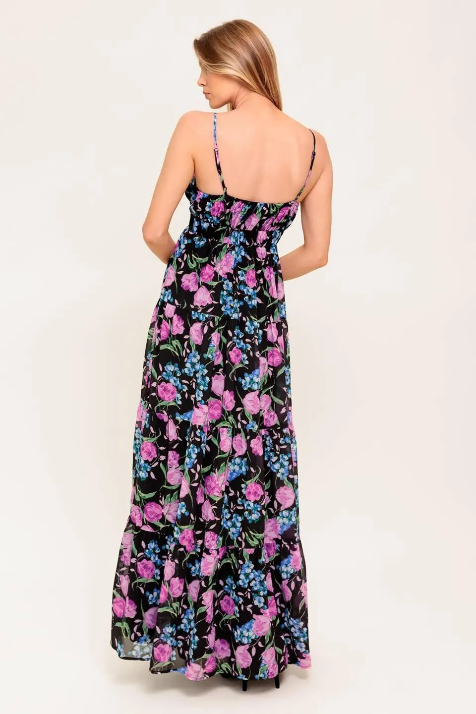 Pure Sunshine Black Woven Maxi Dress sold by Zulily product image thumbnail 4