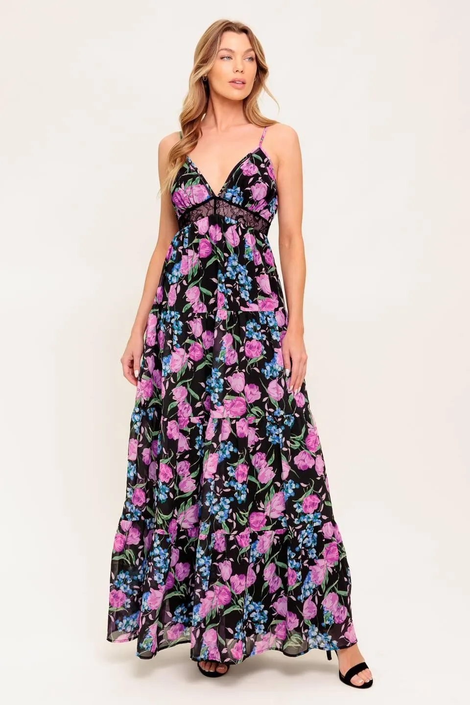 Pure Sunshine Black Woven Maxi Dress sold by Zulily