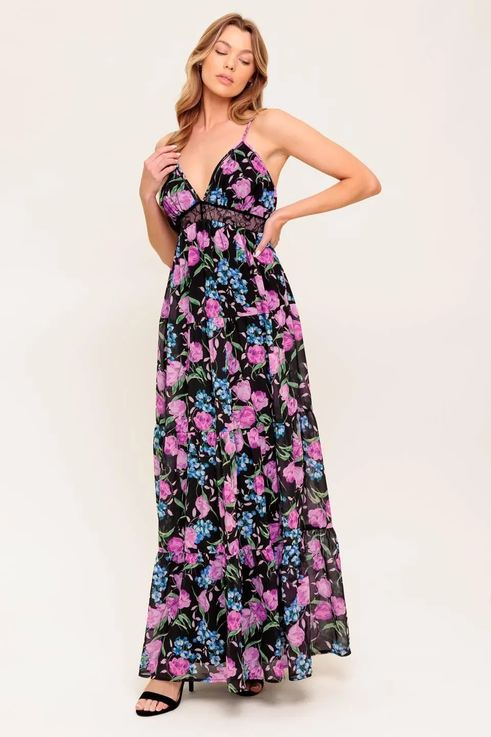 Pure Sunshine Black Woven Maxi Dress sold by Zulily product image thumbnail 3
