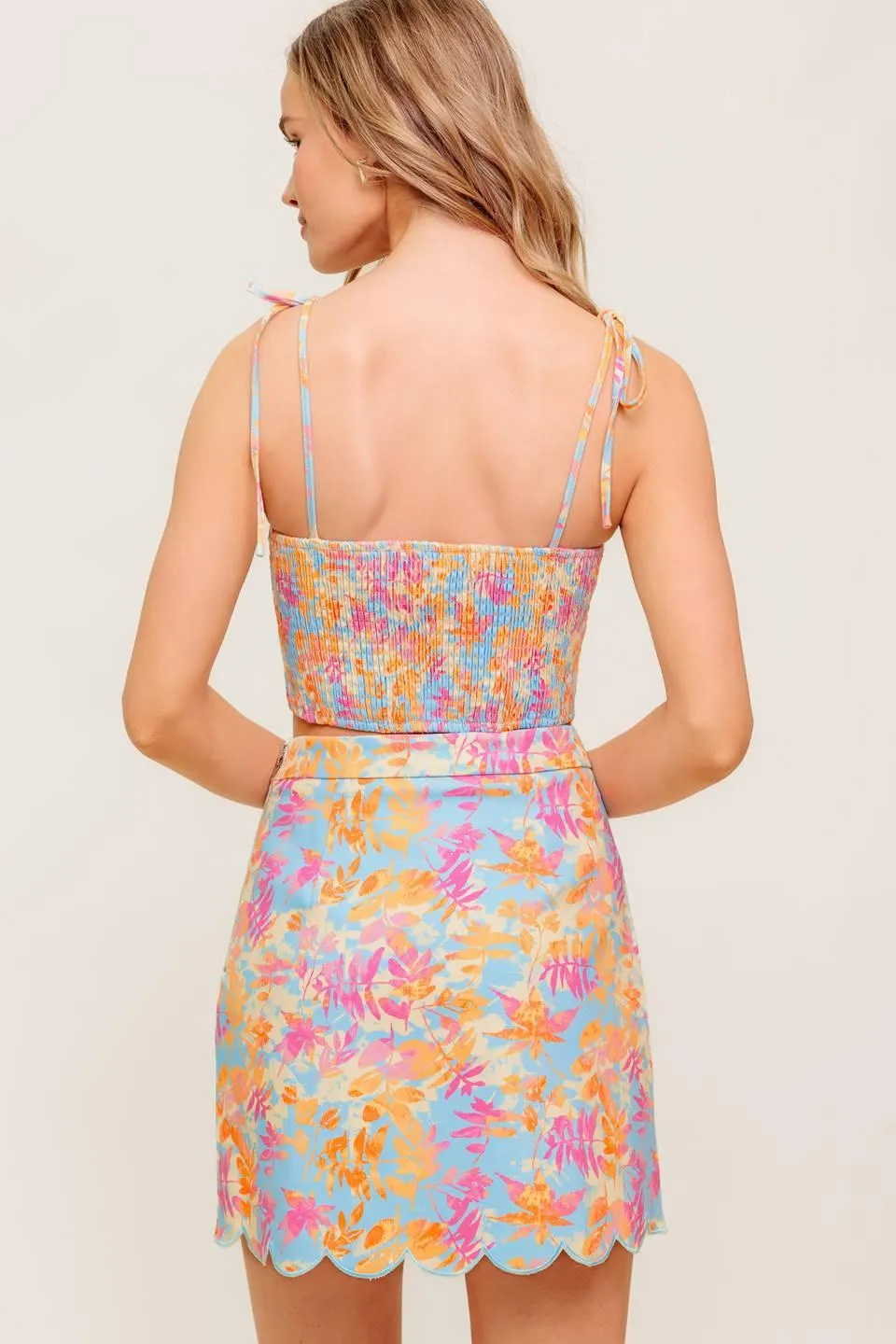 Garden Veil Sunset Woven Top and Mini Skirt Set sold by Zulily product image thumbnail 4