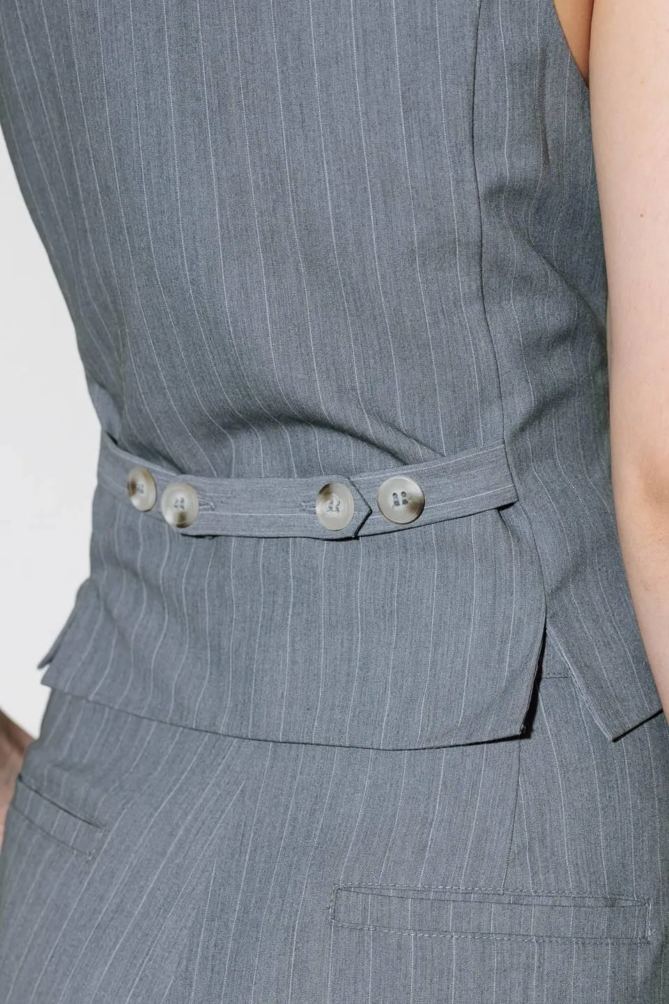 Smile Bright in Grey Woven Vest sold by Zulily product image thumbnail 2