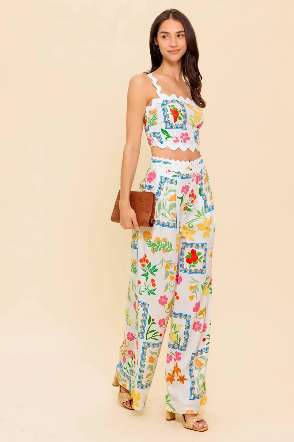 Marigold Ivory Woven Top and Pant Set sold by Zulily product image thumbnail 5