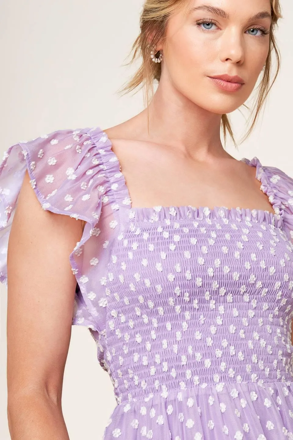 Playfully Posh Lavender Woven Mini Dress sold by Zulily product image thumbnail 2