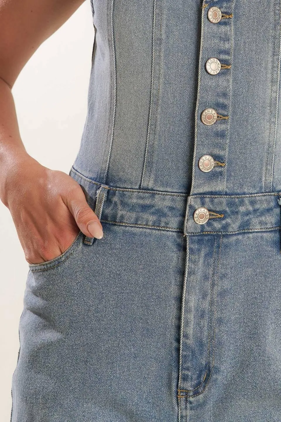 Walk With Me Denim Jumpsuit sold by Zulily product image thumbnail 5