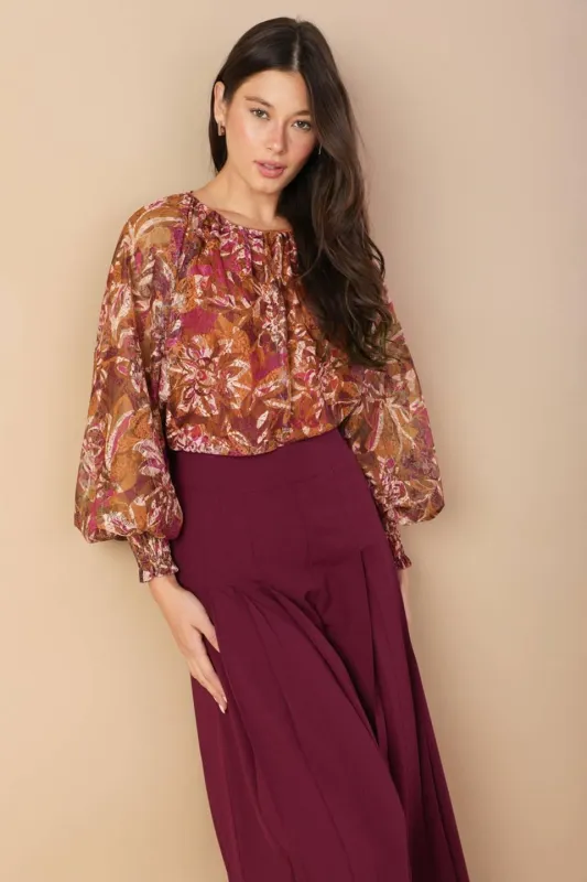 Sunset Stroll Woven Top made by Flying Tomato