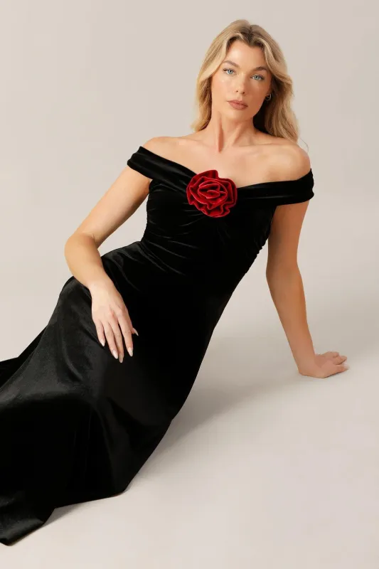 Be There for You Velvet Midi Dress made by Flying Tomato