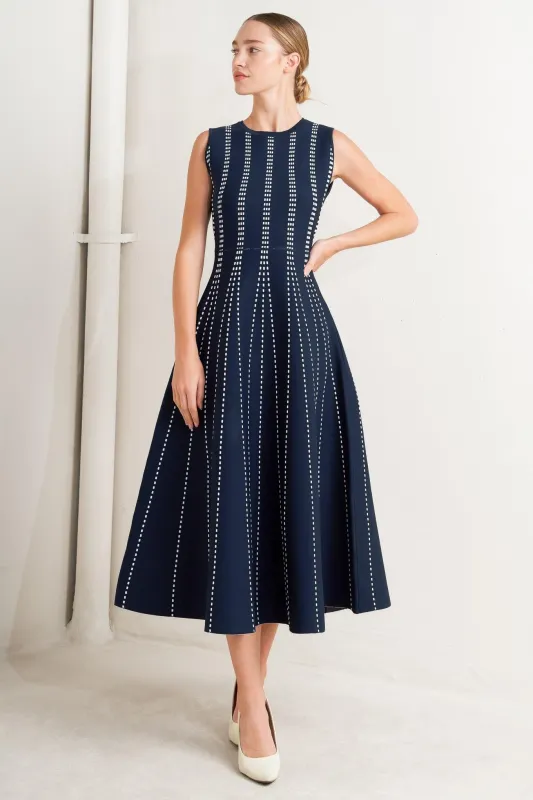Perfectly Poised Jacquard Sweater Midi Dress made by Flying Tomato