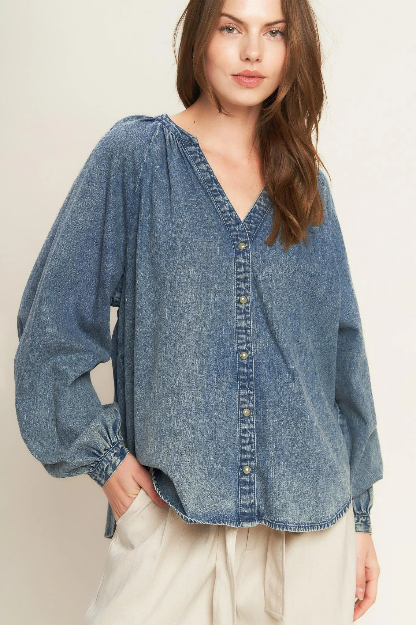 Musing About You Denim Top sold by Zulily product image thumbnail 4