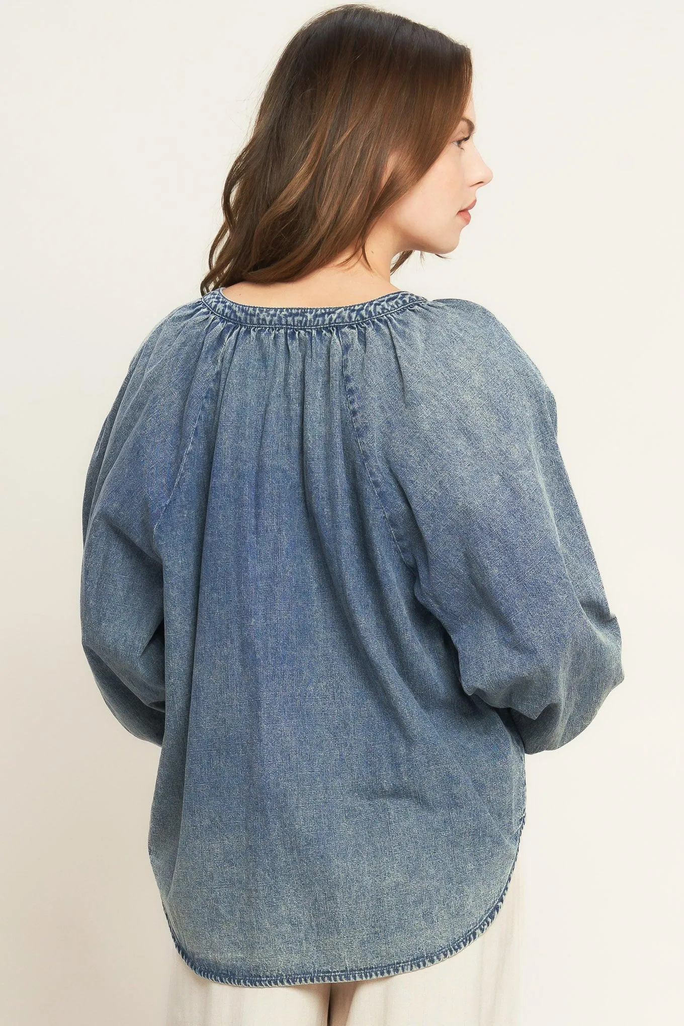 Musing About You Denim Top sold by Zulily product image thumbnail 2
