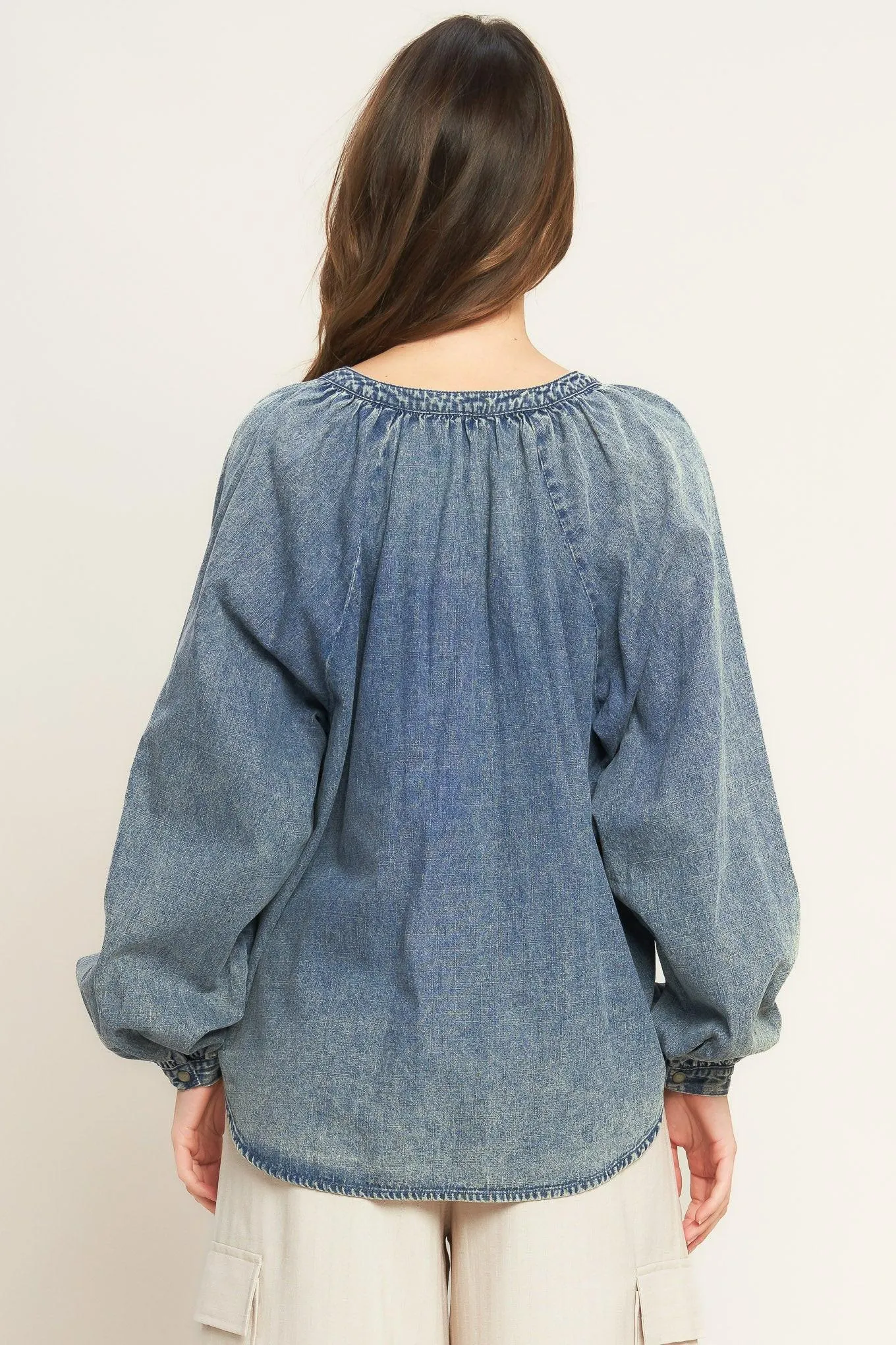 Musing About You Denim Top sold by Zulily product image thumbnail 3
