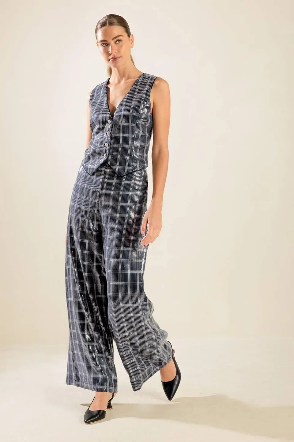 Traveling Far Navy Sequin Pants sold by Zulily product image thumbnail 5