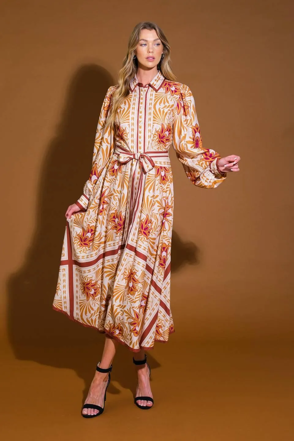 Love Espresso Woven Midi Dress sold by Zulily product image thumbnail 2