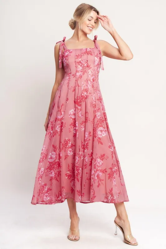 Romantic Canopy Woven Midi Dress made by Flying Tomato