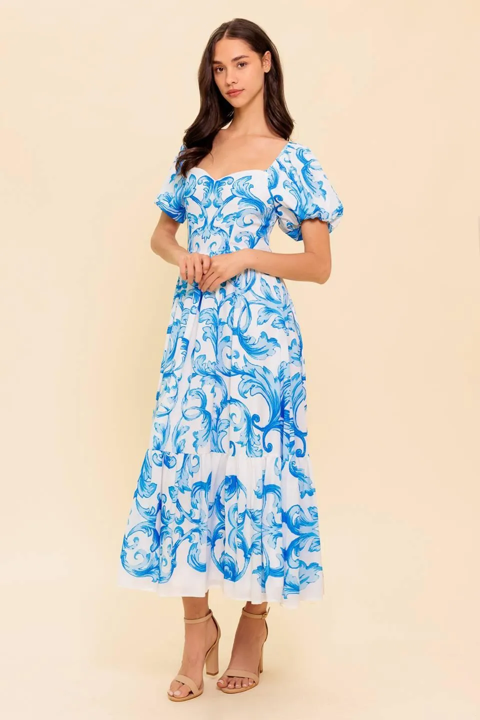 A Work of Art Blue Woven Midi Dress sold by Zulily product image thumbnail 5