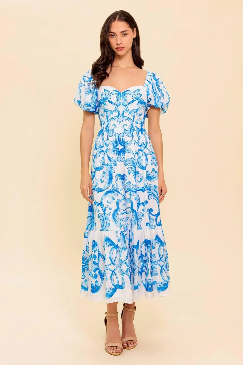 A Work of Art Blue Woven Midi Dress sold by Zulily product image thumbnail 3