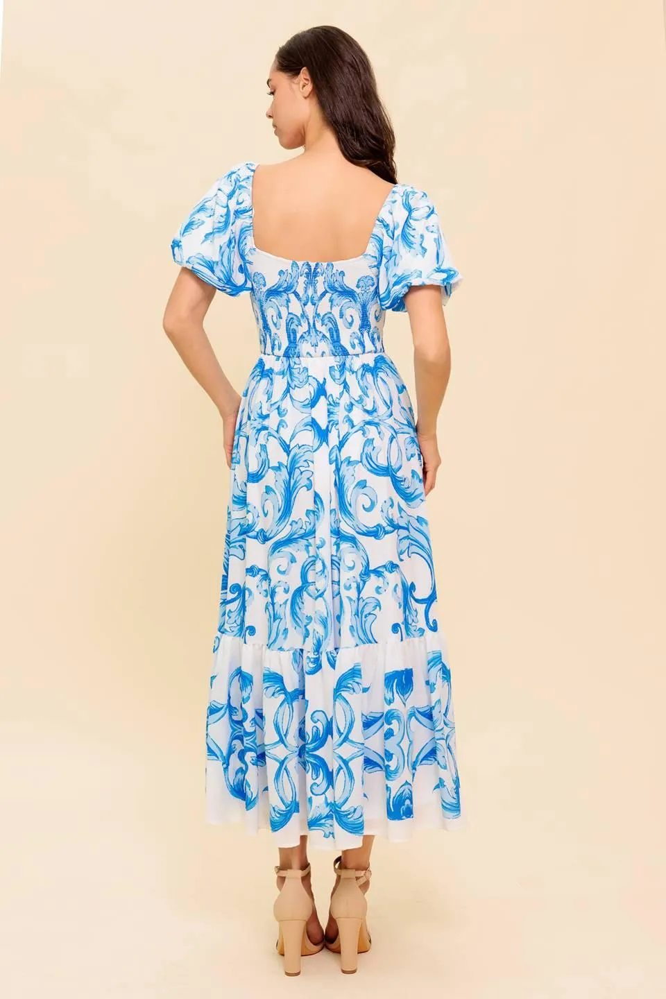 A Work of Art Blue Woven Midi Dress sold by Zulily product image thumbnail 4