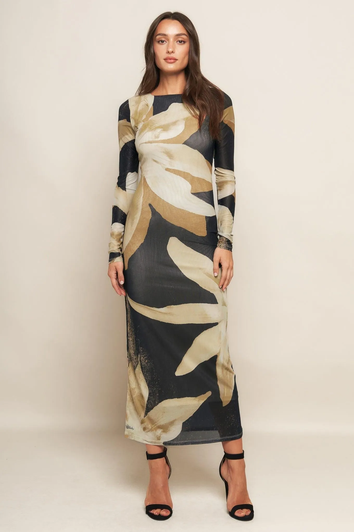 Abstract Botanica Power Mesh Midi Dress sold by Zulily product image thumbnail 5
