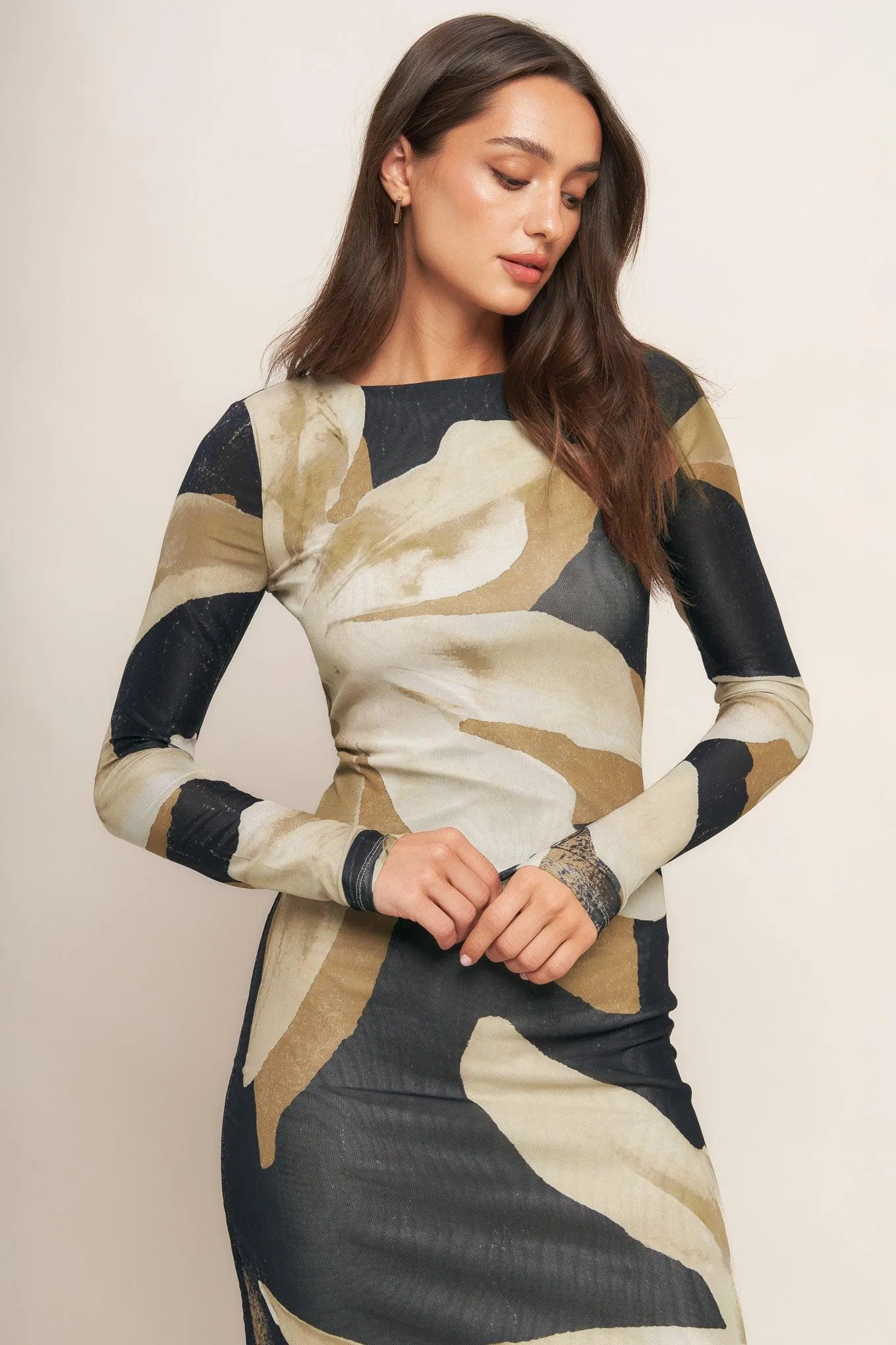 Abstract Botanica Power Mesh Midi Dress sold by Zulily product image thumbnail 2