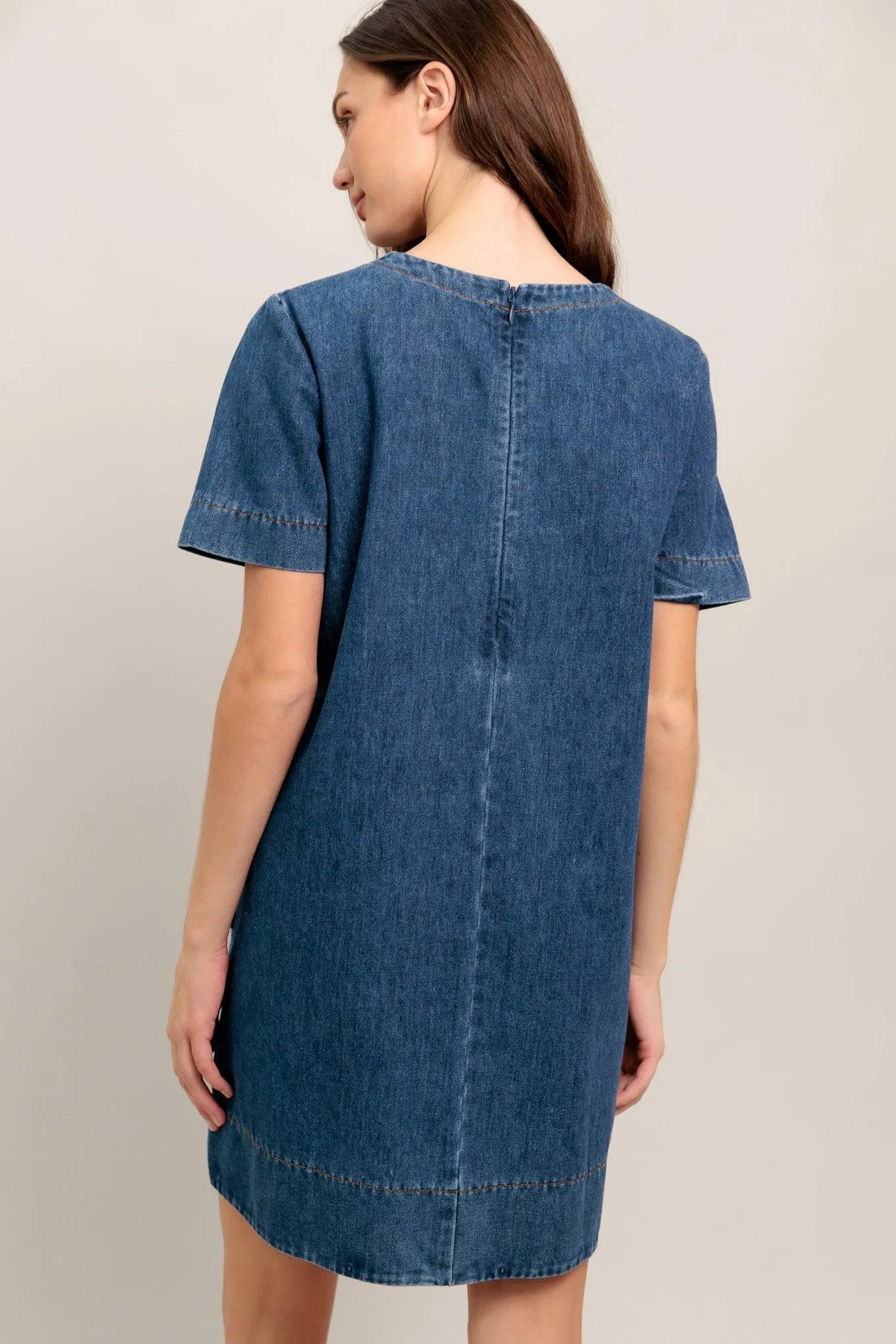 Simply Put Together Denim Mini Dress sold by Zulily product image thumbnail 2