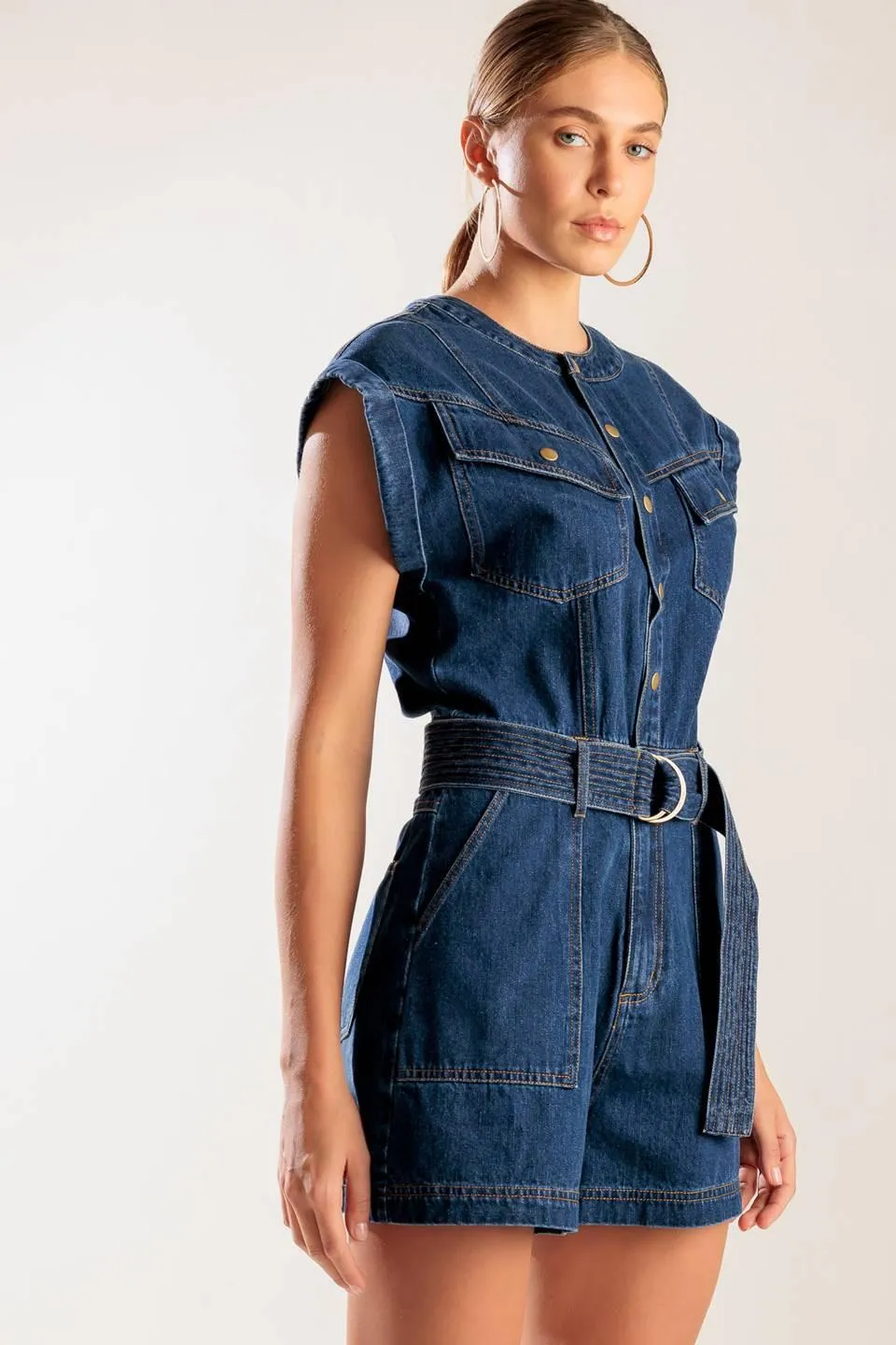 A Little Bit of This Denim Romper sold by Zulily product image thumbnail 5