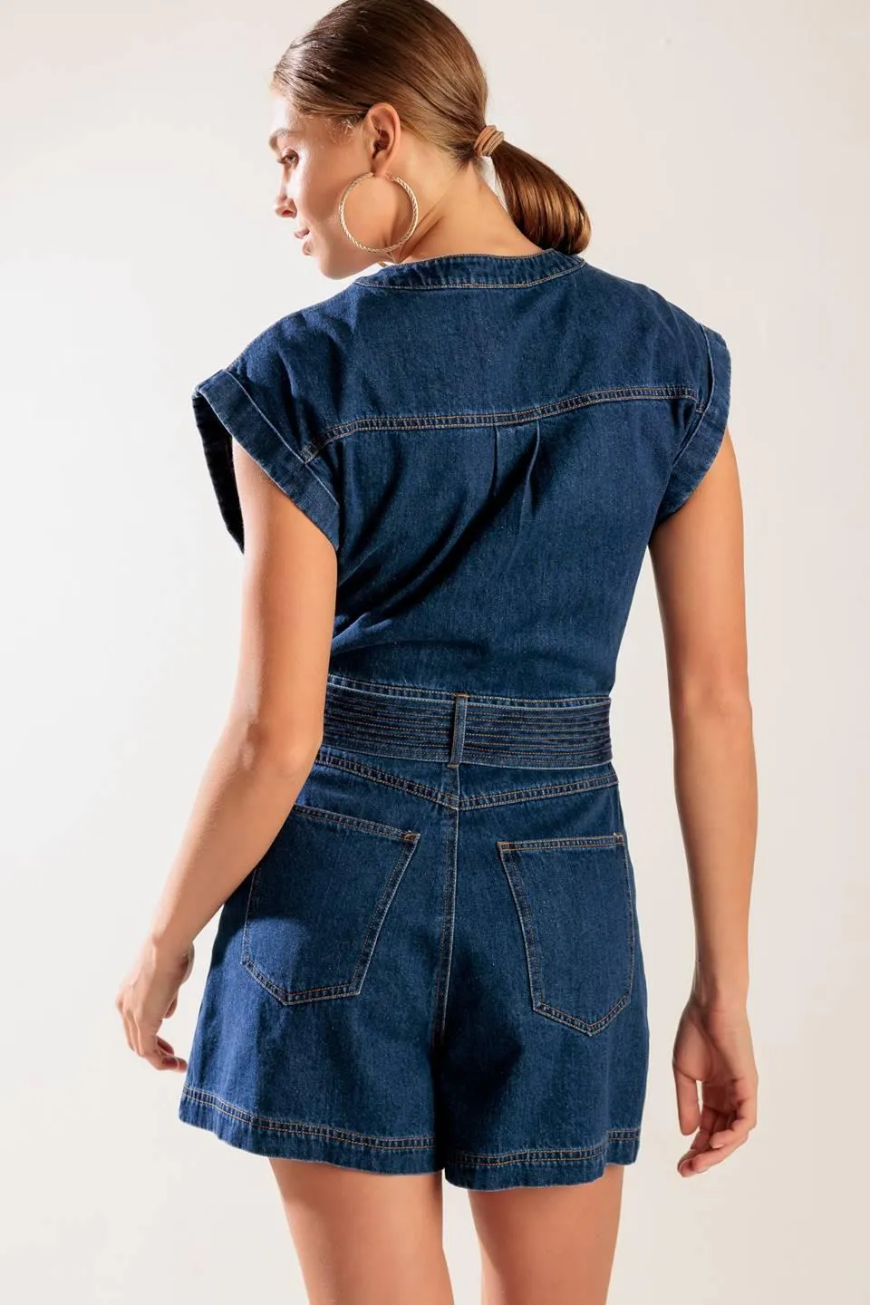A Little Bit of This Denim Romper sold by Zulily product image thumbnail 2