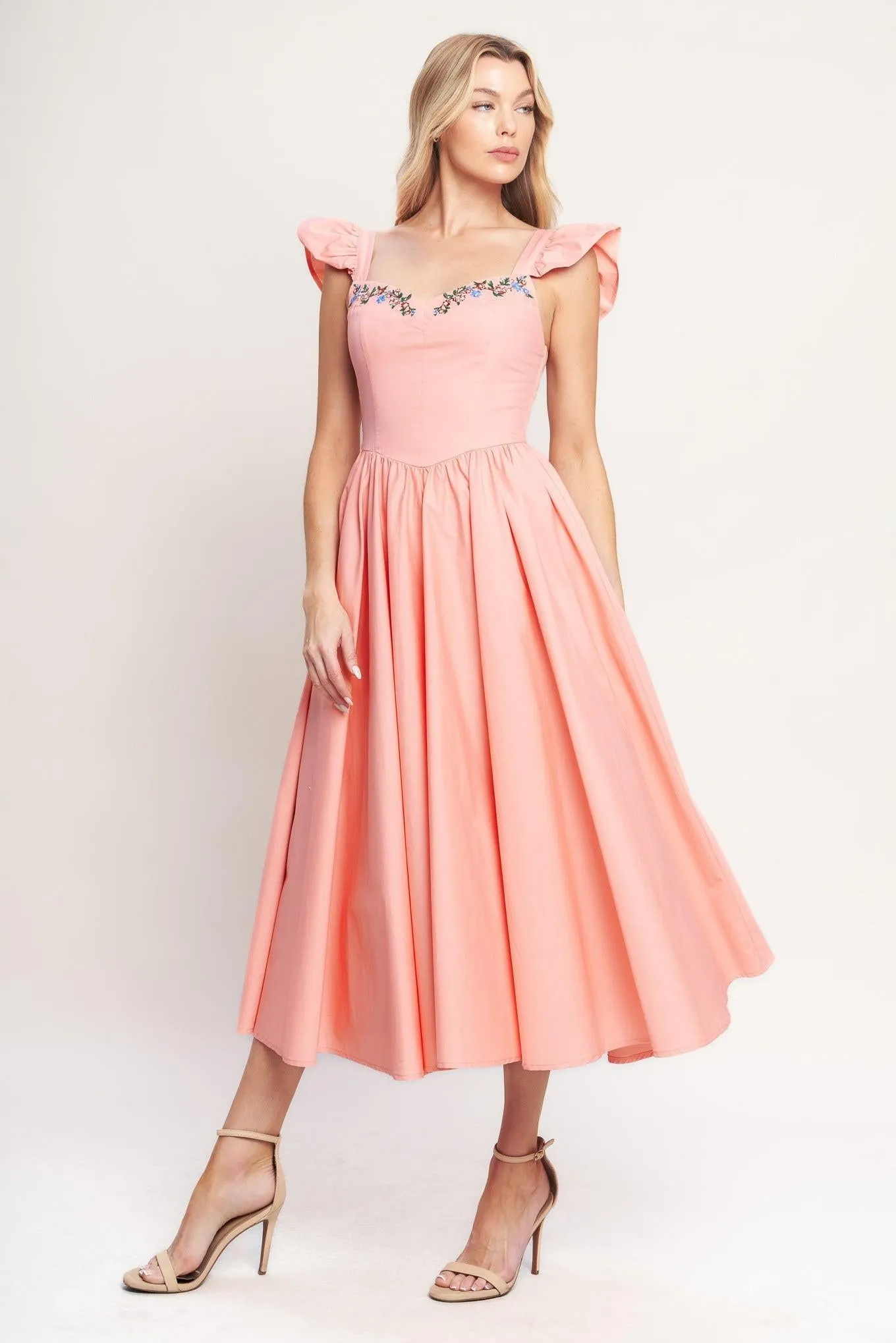 Blushed With Love Woven Midi Dress sold by Zulily product image thumbnail 4